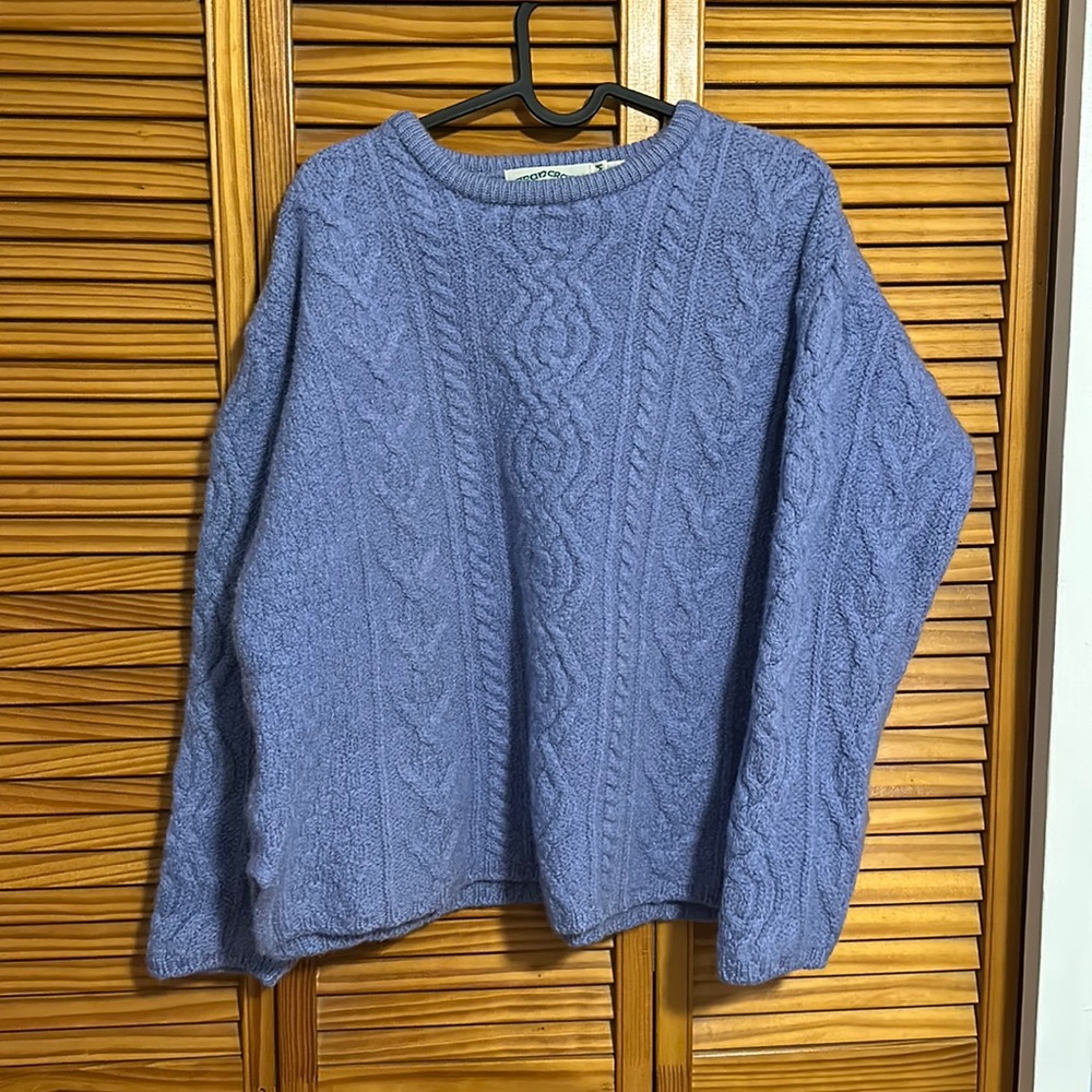 Aran Crafts Periwinkle Crewneck Sweater